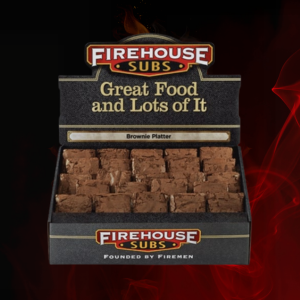 Fudgy Brownie Platter filled with soft, rich chocolate brownies—great for satisfying sweet cravings at catered events or group meals.