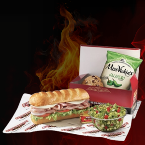 Lieutenant Box offers a larger portion sub, chips, dessert, and a drink—ideal for hearty individual boxed lunches or catering on the go.